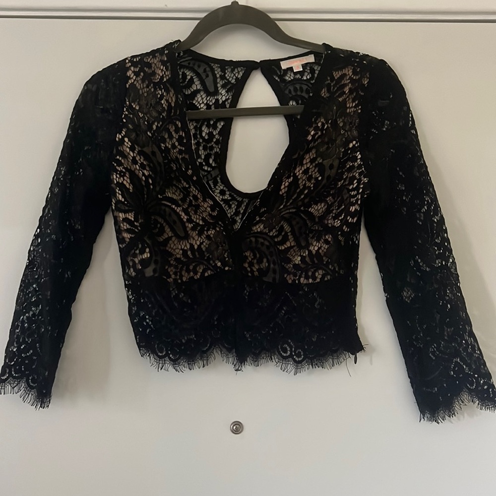 LF Store Black Lace top